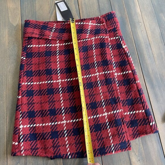 Ruti Handmade Plaid Long Jasper Adjustable Wrap Skirt Red - Size S - $249 (R8) - Picture 6 of 10
